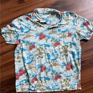 Cubavera Floral Print Men's Beach Shirt XL